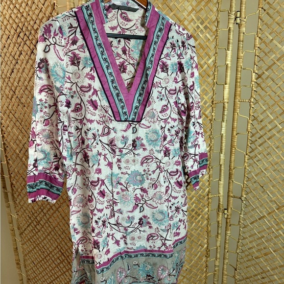 Zara Cotton Floral Tunic - Picture 7 of 9